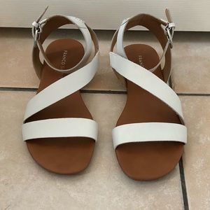 Franco Sarto white sandals